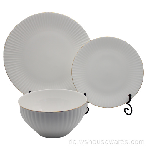 Customized Restaurant Hotel European Fine White Dinner Set